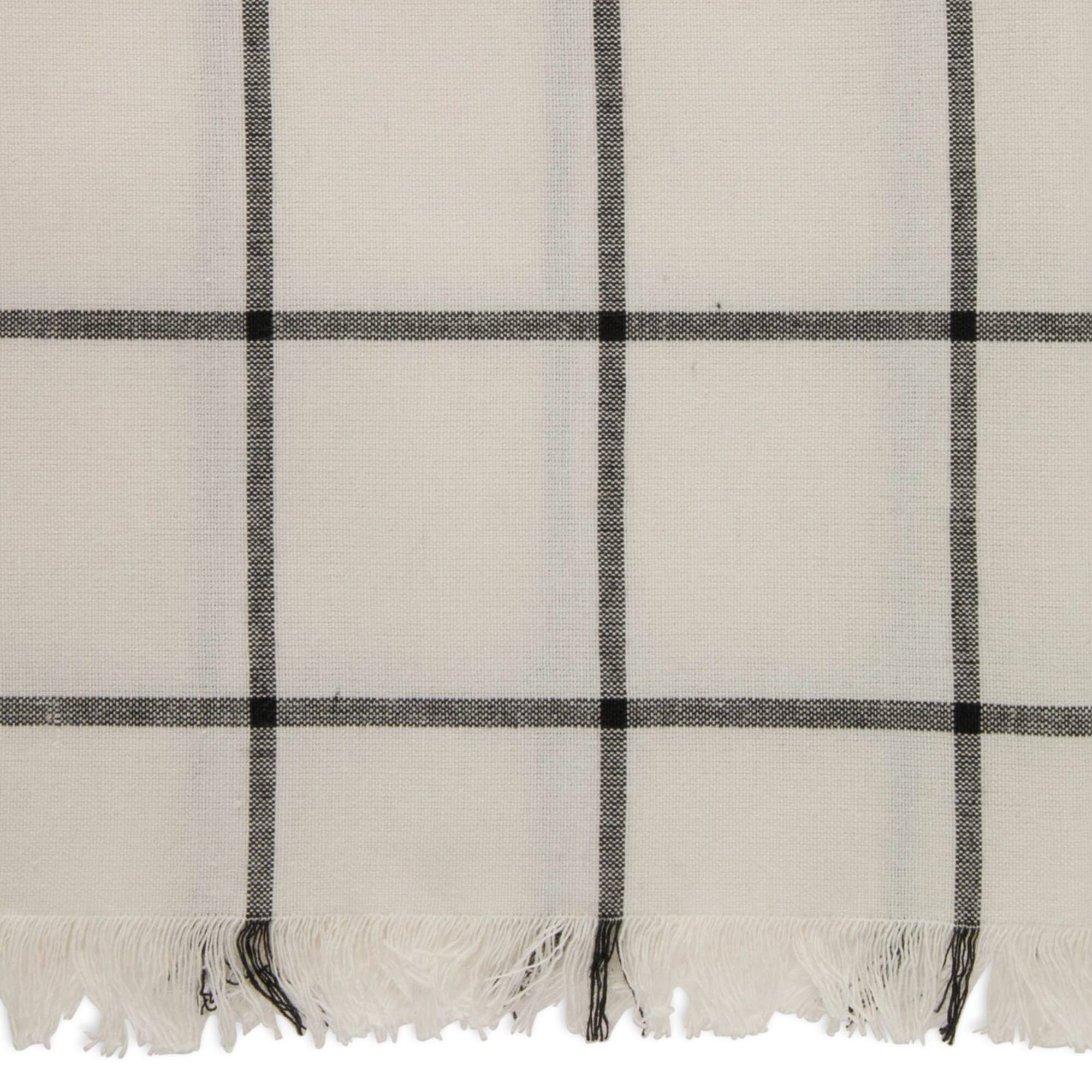 DII® Black Check Fringed Cloth Dinner Napkins, 6ct.